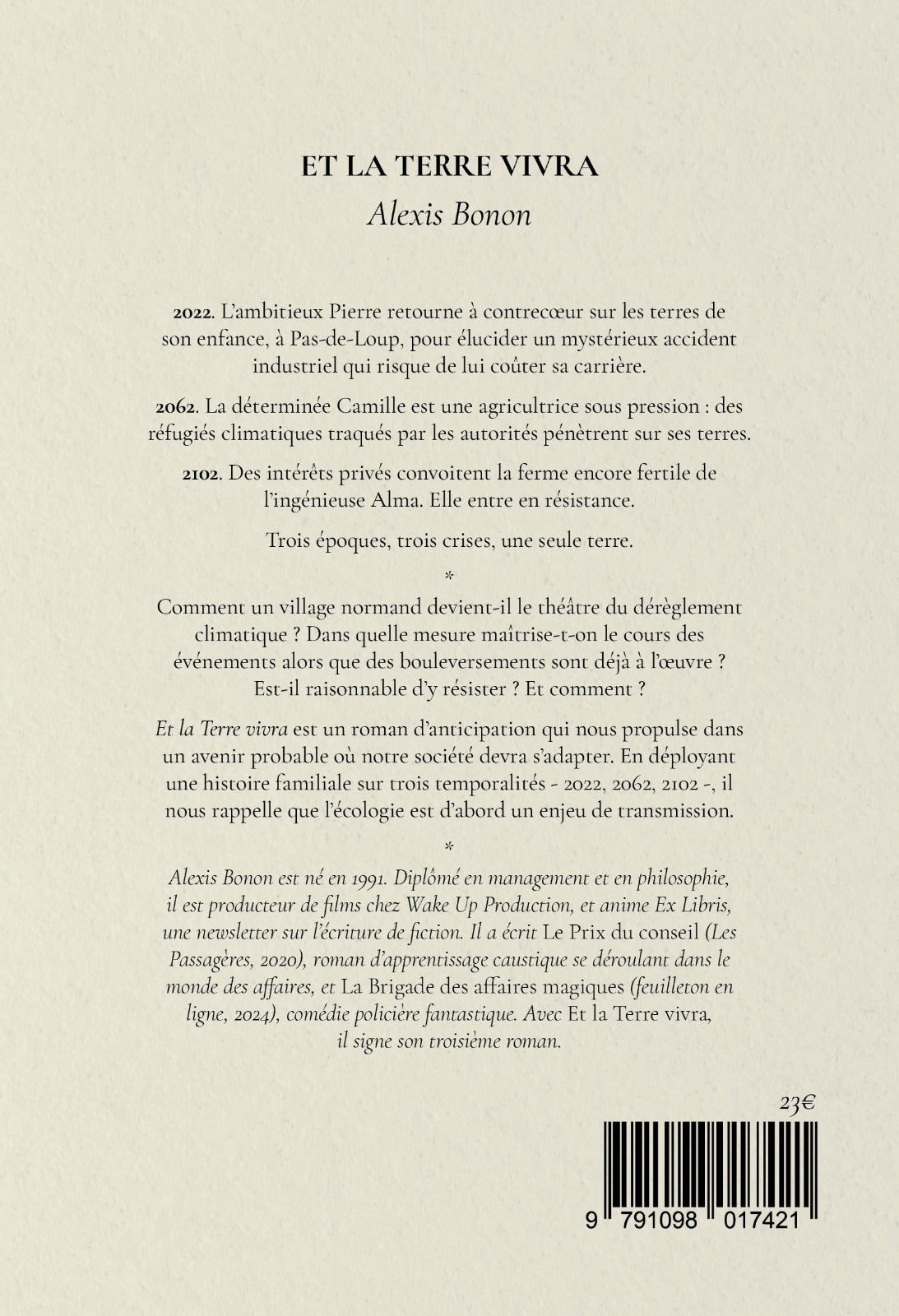 ET LA TERRE VIVRA, Alexis Bonon