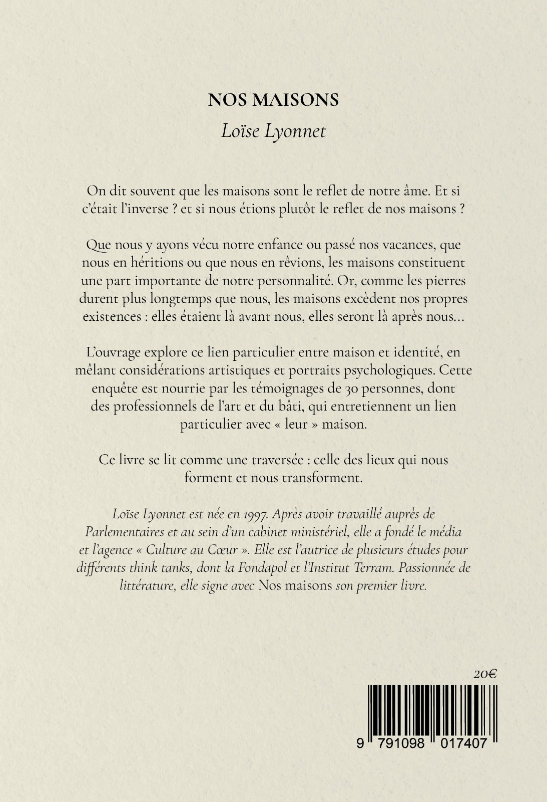 NOS MAISONS, Loïse Lyonnet